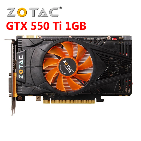 Видеокарта ZOTAC GeForce GTX550Ti 1 ГБ GDDR5 видеокарта для nVIDIA Map GTX 550 Ti 1G Интернет-кафе версия 1GD5 Dvi VGA б/у ► Фото 1/6