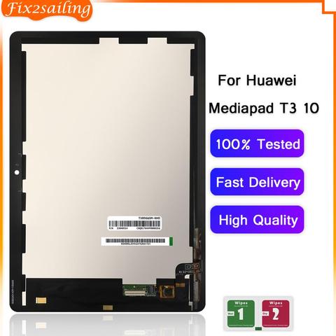 ЖК-дисплей для Huawei MediaPad T3 10, ЖК-дисплей с дигитайзером тачскрина в сборе для планшета Huawei T3 10, 10, 10, 1, 2, 2, 3, 5, 3, 4, 3, 4, 4, 4, 4, 3, 10 ► Фото 1/6
