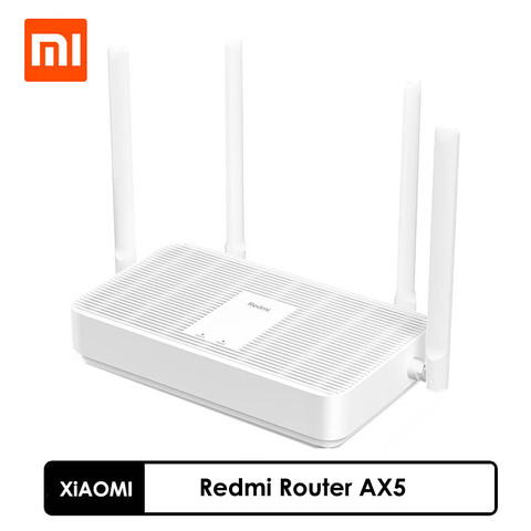 Новый роутер Xiaomi Redmi AX5 WiFi6, 5-ядерный чип Qualcomm, 4 независимых усилителя, быстрый Wi-Fi 6, поддержка сетчатых сетей 2,4/5 ГГц ► Фото 1/3