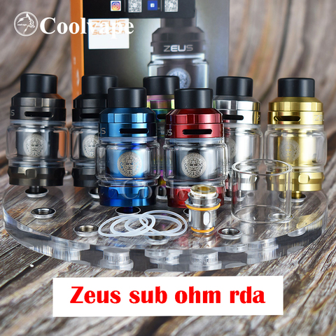 Атомайзер Zeus sub ohm rta, бак 2 мл/5 мл, сетчатая катушка zeus 316ss, vs zeus rta x /zeus rta x сетчатый бак ► Фото 1/6