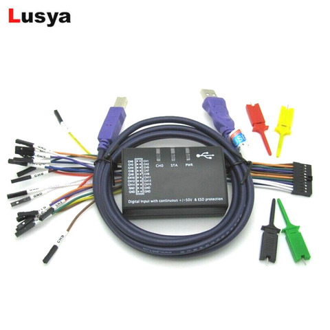 Saleae USB Logic16 100 МГц 16-канальный логический анализатор для ARM FPGA с поддержкой официального программного обеспечения ► Фото 1/5