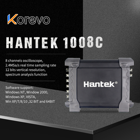 Hantek 1008C автомобильный осциллограф Портативный USB ПК Портативный осциллограф 8 Каналы программа генератор автомобильной осциллограф ► Фото 1/6