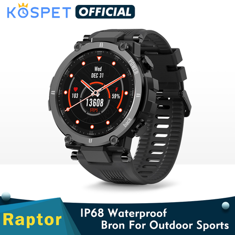 2022 New Новые спортивные часы KOSPET Raptor, прочные Смарт-часы с Bluetooth, Ip68, водонепроницаемые, трекер, Модные Смарт-часы для мужчин часы мужские ► Фото 1/6