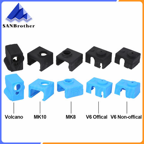Защитный силиконовый чехол для 3D-принтера V5/V6 volcano, изоляционный чехол для нагревательного блока MK8 / MK10 /MK9, силиконовый рукав Hot End ► Фото 1/6