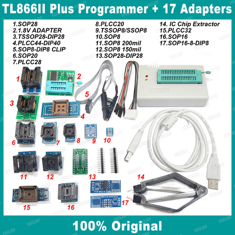 Набор для творчества XGECU, новинка, высокоскоростной TL866II PLUS программатор EPROM EEPROM FLASH BIOS AVR AL PIC, Электронные Наборы для творчества ► Фото 1/6