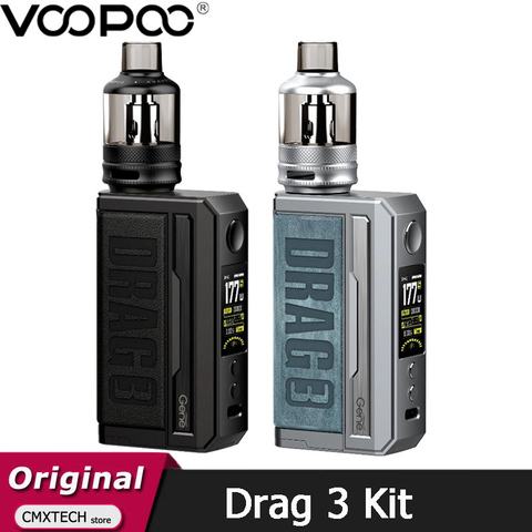 Оригинальный комплект Voopoo DRAG 3, 177 Вт, боксмод, вейп, картридж TPP Pod 5,5 мл, спираль TPP DM1 DM2, электронная сигарета, испаритель VS Drag 2 ► Фото 1/1