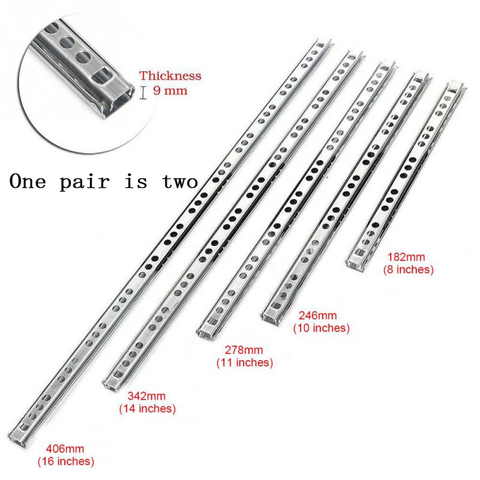 Направляющая для шариковых подшипников, раздвижная мебель, стальной шариковый подшипник, направляющая для клавиатуры, направляющая для ящ... ► Фото 1/6