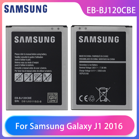 Оригинальная Samsung Galaxy J1(2016) версия J120 J120F J120A J120T J120H J120DS аккумулятор телефона EB-BJ120CBU EB-BJ120CBE высокой емкости ► Фото 1/5