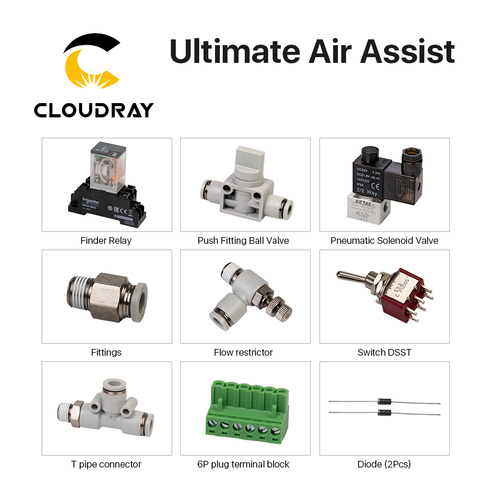 Cloudray Ultimate Air Assiast Set для CO2 лазерная резка, гравировальный станок ► Фото 1/6