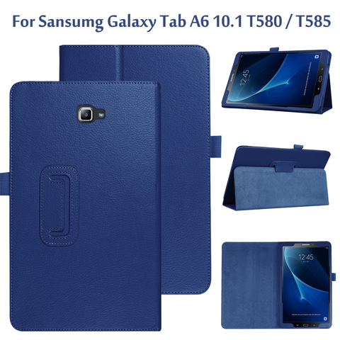 Чехол для Samsung Galaxy Tab A A6 10,1 T580 T585 SM-T580 SM-T585 10,1 дюймов планшет Funda Folio Stand Skin Cover ► Фото 1/6