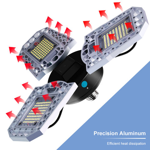 Светодиодная лампа в виде НЛО, Энергосберегающая светодиодная лампа E27 E26 SMD2835, деформируемый светильник 60 Вт 80 Вт 100 Вт, LED + светильник ing, вод... ► Фото 1/6