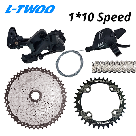 LTWOO A7 1X10S Groupset 10 скоростей Рычаг переключения передач переключатель SUNSHINE cassette 42T 46T 50T VXM Chain MOTSUV Chainring 32T 34T 36T 38T ► Фото 1/6