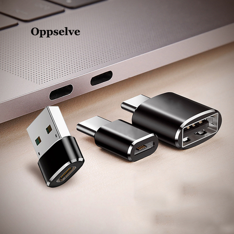 Адаптер OTG, конвертер Micro USB к Type-C USB к Type C для Macbook Samsung S9 S8 Oneplus 2 3 Type C к Micro USB ► Фото 1/6