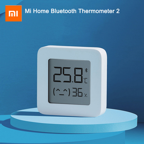Умный Цифровой термометр Xiaomi 2 Mijia, Bluetooth датчик температуры и влажности, измеритель влажности, ЖК-экран, приложение Mijia mi home ► Фото 1/6