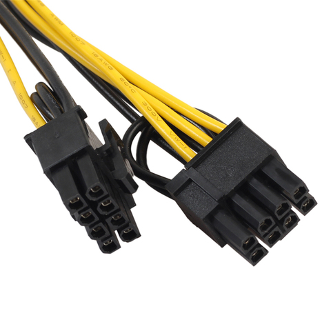 Компьютерная шина PCI-E 6 Pin к двойному 8 Pin Мощность кабель сплиттер VGA PCI eэкспресс-адаптер гибкий стояк карты расширения Порты и разъёмы адаптер ► Фото 1/6