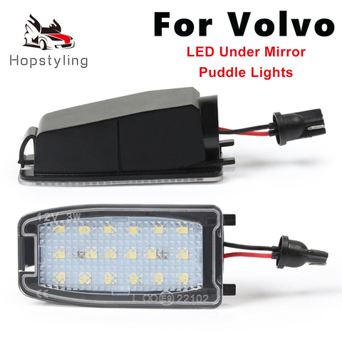 Светодиодный светильник для бокового зеркала заднего вида, 2 шт., для Volvo S60 S80 V70 XC70 XC90 ► Фото 1/6