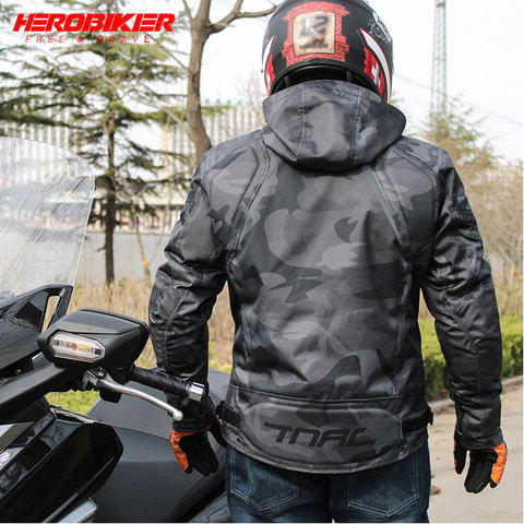 Мотоциклетная куртка HEROBIKER, дышащая водонепроницаемая гоночная куртка для мотокросса, Всесезонная Светоотражающая одежда ► Фото 1/6