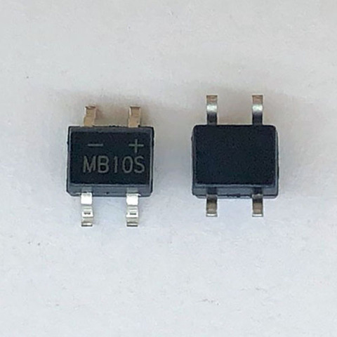 50 шт./лот MB10S SMD мост выпрямительный диод 0.5A 1000 V MBS SOP-4 однофазный 0,5 Ампер 1000 Вольт MB 10S силиконовый ► Фото 1/1