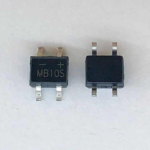 50 шт./лот MB10S SMD мост выпрямительный диод 0.5A 1000 V MBS SOP-4 однофазный 0,5 Ампер 1000 Вольт MB 10S силиконовый ► Фото 1/1