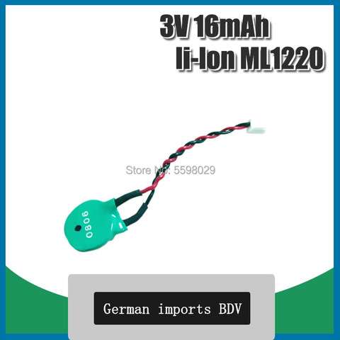 ML1220 ML 1220 перезаряжаемый 3V CMOS аккумулятор RTC w/кабель для резервного копирования BIOS ► Фото 1/5