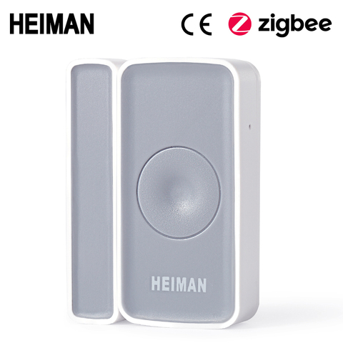 Магнитный переключатель HEIMAN Zigbee, сенсорная сигнализация для умного дома, охранная сигнализация для дома ► Фото 1/6