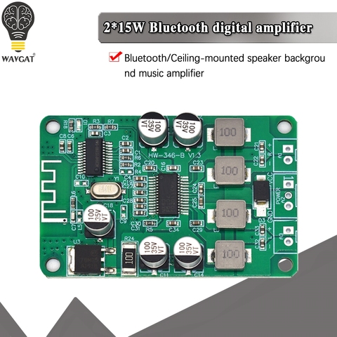 TPA3110 2X15W 15W + 15W беспроводной Bluetooth аудио усилитель мощности плата двухканальный Amp модуль для динамика 4/6/8/10 Ом DC 10-25V ► Фото 1/6