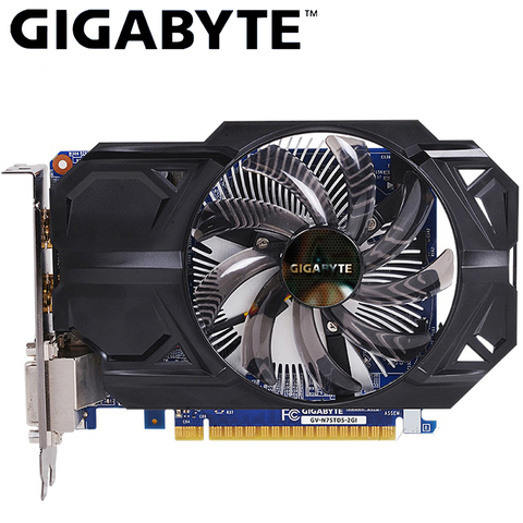 Видеокарта GIGABYTE GTX 750 Ti 2 ГБ GDDR5 128 бит с NVIDIA GeForce gtx 750 ti GPU графическая карта для ПК Hdmi Dvi использованные VGA карты ► Фото 1/4