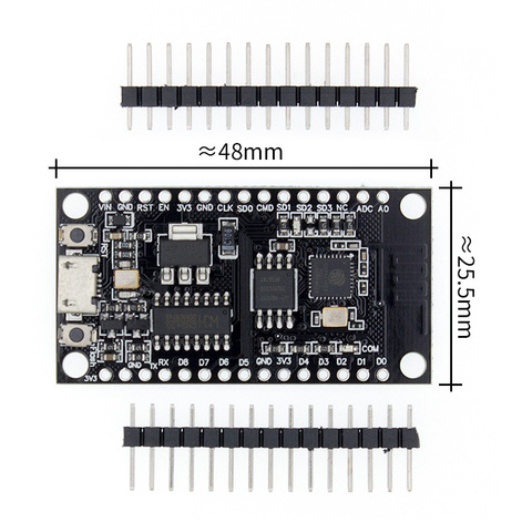 1 шт. NodeMCU V3 Lua WIFI модуль интеграции ESP8266 + дополнительная память 32M Flash, USB-serial CH340G ► Фото 1/6