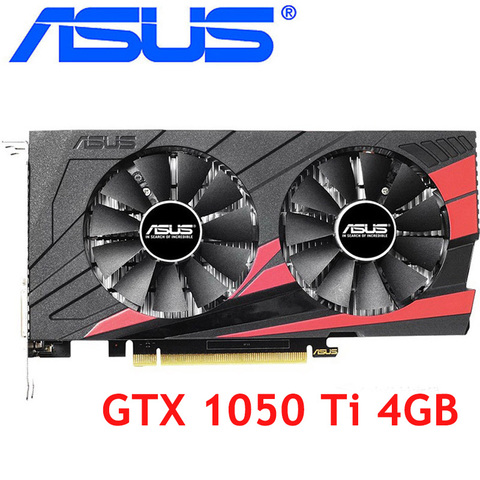 Видеокарта ASUS GTX1050 Ti 4 ГБ 128 бит GDDR5 видеокарты для nVIDIA VGA карты Geforce GTX 1050ti 1050ti 4G Hdmi Dvi б/у ► Фото 1/3