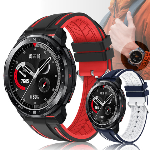 Ремешок для часов Honor Watch GS Pro, силиконовый браслет для Honor magic Watch 2 46 мм, 22 мм ► Фото 1/6