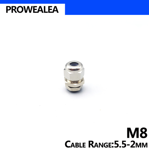 Металлический кабельный сальник M8 IP68 Водонепроницаемый латунный кабельный сальник всепогодный кабельный сальник силиконовый резиновый в... ► Фото 1/6