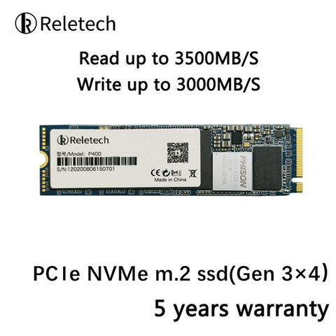 Reletech P400 M2 PCIe SSD 1 ТБ 3500 МБ/с. твердотельный накопитель независимых Кэш 2280 диско rígido interno para lapto ► Фото 1/6