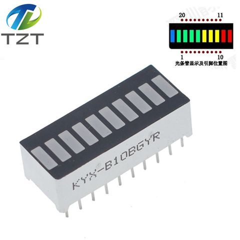 Светодиодный Дисплей модуль 10-сегметный гистограммой светильник Дисплей модуль столбчатую диаграмму ультра яркий красный желтый и зеленый цвета синий Цвет s мульти-Цвет ► Фото 1/5