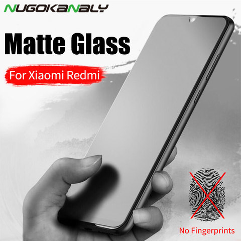 Матовое закаленное стекло с защитой от УФ-излучения для Xiaomi Redmi Note 9s 9 Pro 8 8T K30 9A 9C Mi Poco X3 NFC X2 F2, Защитная пленка для экрана ► Фото 1/6