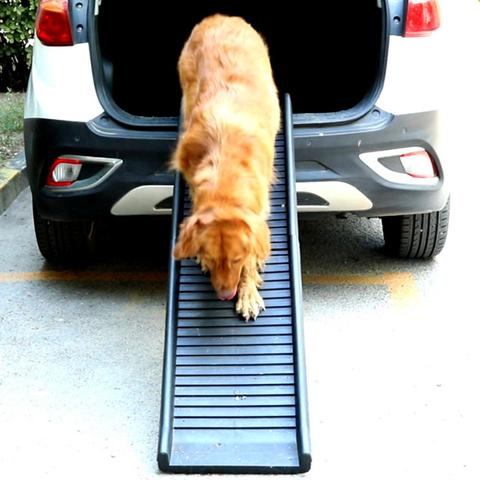 Автомобиль собака шаги ПЭТ Лестницы собака лес легкая складная лестница для животных пандус собаки Лестницы для кровати, грузовых автомобилей, автомобили и внедорожник при напряжении свыше 5 кг ► Фото 1/6