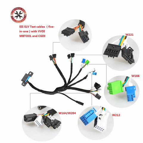 EIS ELV тестовые кабели для Me-rcedes для B-enz работает с VVDI MB BGA TOOL и CGDI Prog MB 5 в 1 (W204 W212 W221 W164 W166) ► Фото 1/5