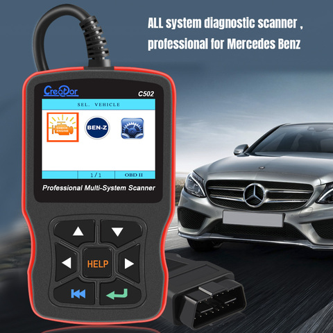 Новейшая модель; Создатель C502 автомобиля OBD 2 диагностический инструмент полный системы Авто диагностический сканер для Mercedes Benz OBD2 сканер ► Фото 1/6