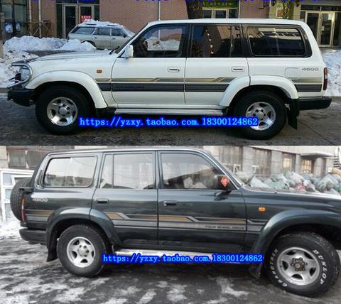 Автомобильные наклейки для Toyota Land Cruiser FJ80, цветная полоса 4500, линия талии, цветная полоса LC80, внешняя декоративная наклейка ► Фото 1/6