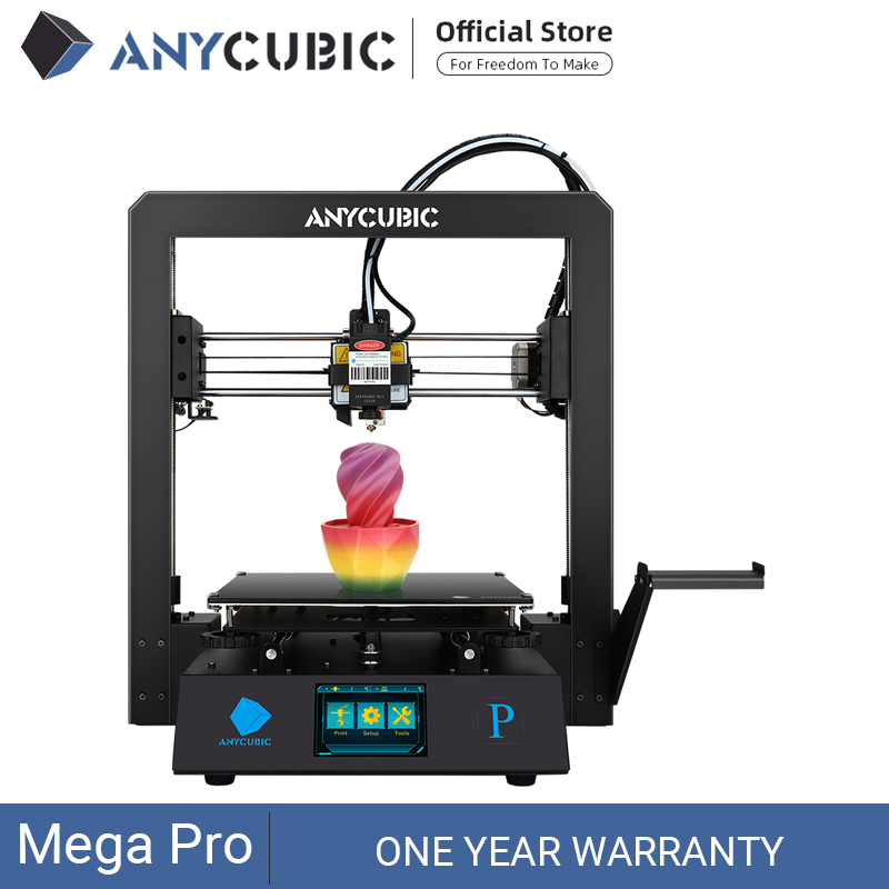 3D-принтер ANYCUBIC Mega Pro, устройство для печати, лазерная гравировка, сенсорный экран, нить из ТПУ, двойная передача, экструдер ► Фото 1/6