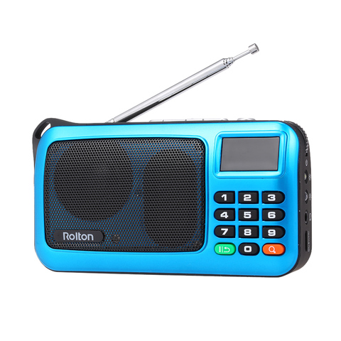 Портативный мини FM-радиоприемник Rolton W405, колонка для ПК, музыкальный плеер, USB, TF-карта, светодиодный дисплей, Hi-Fi стереоприемник, цифровой FM-радио ► Фото 1/6