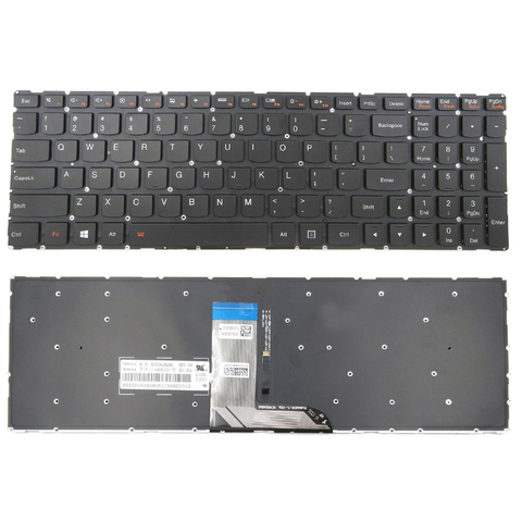 Клавиатура для ноутбука Lenovo IdeaPad, Оригинальная клавиатура для Lenovo IdeaPad 700-15 700-15ISK 700-17ISK 700-17 серии с подсветкой США ► Фото 1/5