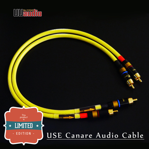 UU28 2 шт./пара Hi-Fi RCA аудио кабель штекер папа-папа дополнительный Budweiser RCA + Canare аудио кабель/0,2 м 0,5 м 1 м 1,5 м 5 м Цвет: желтый ► Фото 1/6
