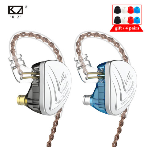 KZ AS16 8BA наушники с ушами сбалансированная арматура гарнитура Высокое качество звука монитор HiFi наушники KZ ZSX AS12 AS10 C16 CA16 C12 T4 ► Фото 1/6