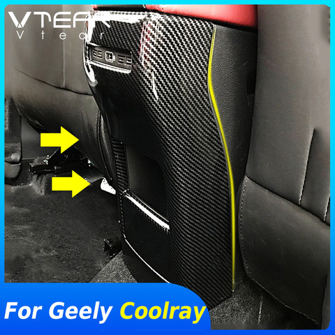 Vtear для Джили Кулрэй Geely Coolray интерьерная рамка подлокотник задняя крышка воздуховыпускного отверстия автомобильный хромовый Стайлинг украшение отделка Аксессуары запчасти 2022 ► Фото 1/6