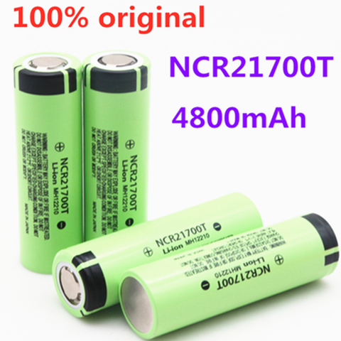 Литиевая аккумуляторная батарея 21700 NCR21700T, 4800 мАч, 3,7 в, 40 А, литий-ионная батарея с высоким потоком энергии ► Фото 1/6