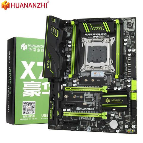 Материнская плата huananzhi X79 LGA2011, материнская плата с чипом X79 USB3.0 SATA3 PCI-E M.2 SSD, с поддержкой памяти REG ECC и процессора Xeon E5 ► Фото 1/6