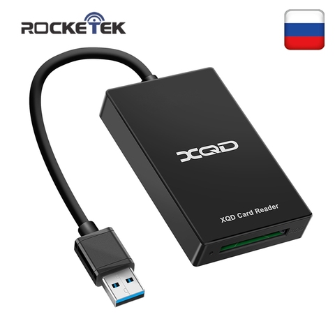 Rocketek USB 3,0/2,0 XQD устройство для чтения карт памяти Высокоскоростная передача Sony M/G серии для Windows/Mac OS компьютера ► Фото 1/6