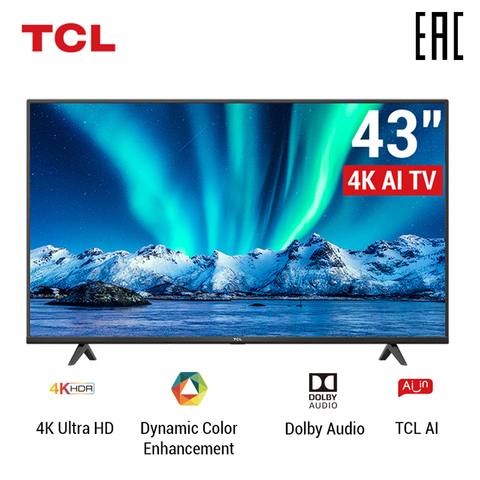 TCL 43inch Smart TV 43P615 4K Ultra HD LED Television ► Фото 1/5