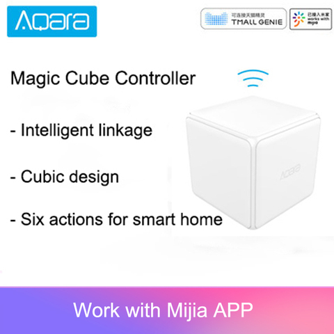 Контроллер Aqara Magic Cube, версия Zigbee, управляемая шестью движениями для умного дома, работает с приложением mijia Home ► Фото 1/5