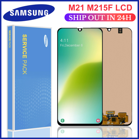 100% протестированный AMOLED дисплей 6,4 дюйма для Samsung Galaxy M21 M215F, ЖК-дисплей с сенсорным экраном, дигитайзер M215F/DS, ЖК-дисплей в сборе ► Фото 1/6